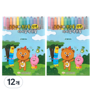 보성아이엔디 곰곰이와 친구들 다이알 색연필, 12색, 12개