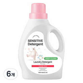 생활공식 센서티브 유아용 세탁세제, 1.8L, 6개
