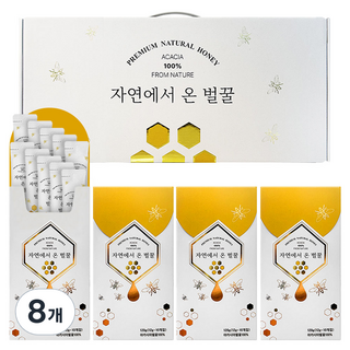 자연에서 온 천연 벌꿀 스틱 10p + 선물 패키지, 120g, 8개