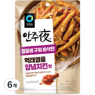 안주야 먹태열풍 양념치킨맛, 25g, 6개 홈플러스먹태