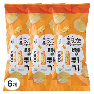 두번 구운 옥수수 뻥튀기, 6개, 130g