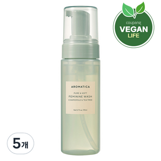 아로마티카 퓨어 앤 소프트 캐모마일 앤 티트리 여성청결제, 170ml, 5개