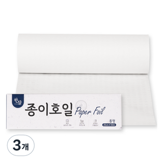 한담 종이호일 롤형, 3개, 1개입, 50m