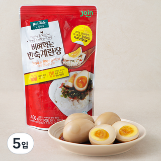 누테이블 비벼먹는 반숙 계란장, 400g, 5입