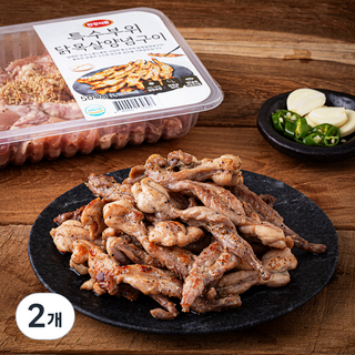 한강식품 특수부위 닭 목살 양념구이, 500g, 2개