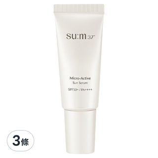 su m 37 甦秘 台灣公司貨 純淨酵能全護防曬精華乳 SPF50+ PA++++, 30ml, 3條