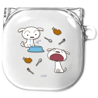 코쿼드 짱구는 못말려 흰둥이 버즈라이브 / 버즈2 투명 하드 케이스, 배고파 흰둥이, 혼합색상