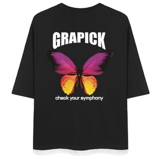 Graphic Fly Graphics 第 7 部分短袖 T恤 PRV_0026, 黑色