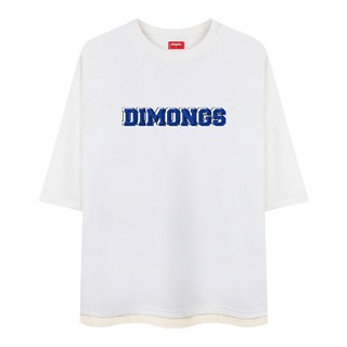 DIMONGS Border Mons 藍色第 7 部分短袖 T 恤 MRE_0041, 白色的