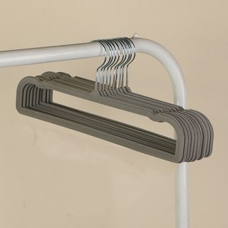 코멧 홈 미끄럼 방지 바지걸이 (그레이 10개)