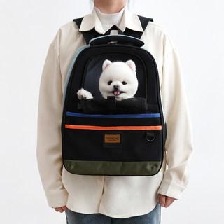 패리스독 반려동물 릴렉시드 펫백, 블랙, 1개