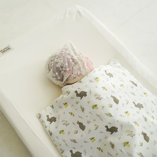 머미쿨쿨 유아용 올인원 메쉬 모로반사 좁쌀 이불, 레몬가게 친절한 토끼씨