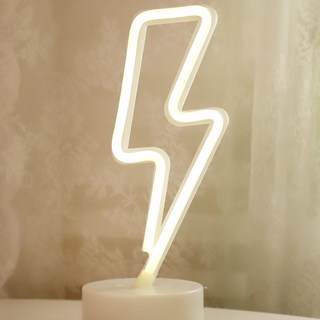 스투피드 비에이비오 LED 네온 전구 USB 파티 장식 조명등, 번개
