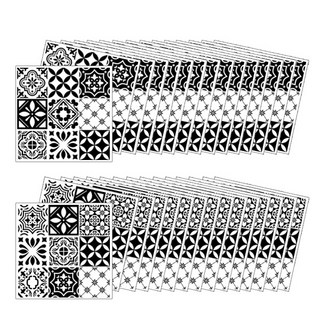 환타스틱스 스티커 모던 타일 시트지 30p GS-30703, 유러피언블랙, 29 x 29 cm