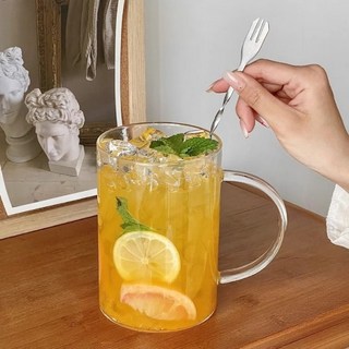 다파랑 대형 유리 손잡이 레스토랑 탄산음료 맥주잔 1000ml HJ0153, 1개