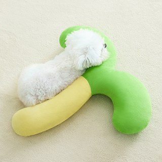 PASTEL PET 寵物豆芽枕頭靠墊, 綠色, 1個