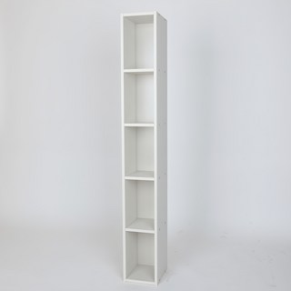 퍼티크 인테리어 틈새장, 밀크화이트, 5단