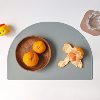 에이드엘 슬림 아치 실리콘 테이블매트, 라이트그레이, 가로 386mm x 세로 268mm x 두께 1.8mm, 1개
