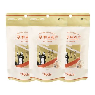닥터펠리스 포캣트릿 동결건조 간식, 북어, 25g, 3개