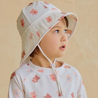 스타빈 여아용 플라워 긴팔 수영복 + 모자 세트