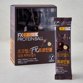 초코헬스 에프엑스 프로틴볼 다크 카카오닙스, 238g, 1개