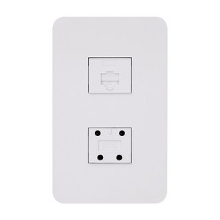 제일전기 전등 스위치 커버 4P+8P 화이트, 1개