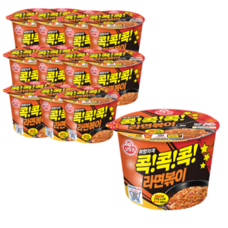 오뚜기 콕콕콕 라면볶이 용기 120g, 12개 묶음 비빔면컵라면 오뚜기 콕콕콕 라면볶이 용기 120g, 12개 묶음 비빔면컵라면