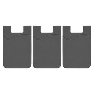 다연경 휴대폰 다용도 카드 포켓 지갑 홀더, 다크그레이, 3개