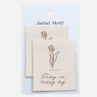 기요하라 이니셜 모티프 고급 장식라벨 IMN-06-03