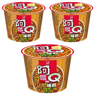 統一 阿Q桶麵 紅椒牛肉風味 101g, 3入