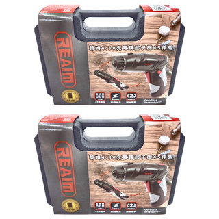 REaim 萊姆 4.8V充電鑽起子機45件組, 3.5Nm扭力 轉換把手 Cordless Screwdriver, 本品(無追加電池), 2組
