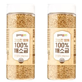 gomgom 熟白芝麻粒 100g 罐裝, 2罐