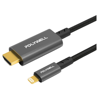 POLYWELL 寶利威爾 Lightning-HDMI 訊號轉換線, 2m, PW15-T02-A039, 1條