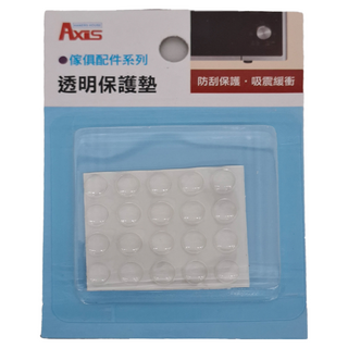AXIS艾克思 家俱電器防刮止滑吸震透明保護墊, 半圓, 8mm-40入, 2組, 40個