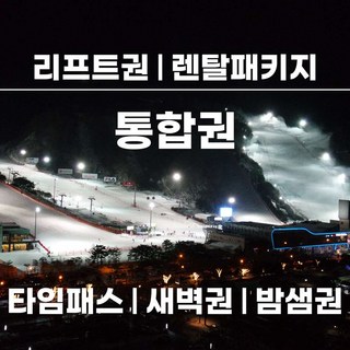 [강원] (문자발송) 비발디파크 리프트권 리프트+장비렌탈 홍천 (대명리조트) 홍천 스키장
