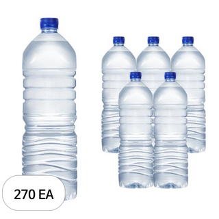 먹는샘물산수 가벼운샘 생수, 270개, 2L