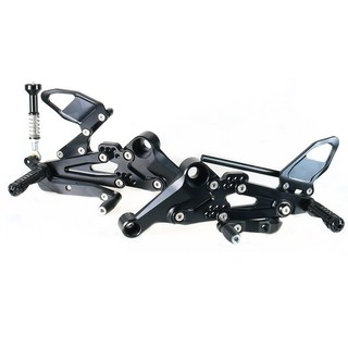 페달 오토바이 CNC 조정 가능한 앞 풋 후면 세트 Aprilia RS660/Tuono 660 - 레이싱, Black-Black