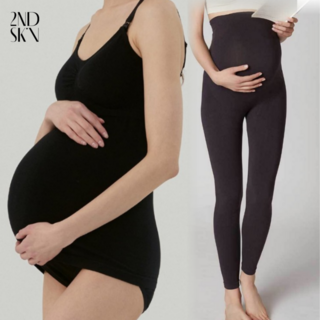 백화점발송 세컨스킨 [임산부 패키지 세트] 수유 캐미탑+임산부 레깅스 2종 출산세트 선물포장