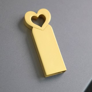 귀여운 메탈 USB 메모리 각인 단체 선물 L10 골드, 1개, 16GB