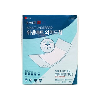 라이프업 성인용기저귀 위생깔개매트 특대/와이드 1박스 60매, 60개입, 특대형