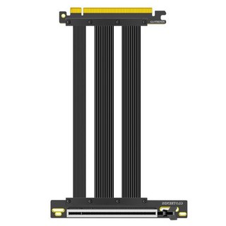 GLOTRENDS 200mm PCIe 5.0 X16 라이저 케이블 0도에서 90도 변환 RTX4090 RX7900XTX 등 5.0/4.0 GPU와 호환(PCIE50X16200M