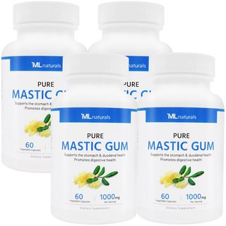 [미국번개배송] 착한명품 마이라이프 내추럴스 매스틱검 1000mg 60정 4병, 4개