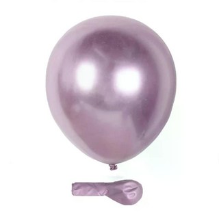 10/20/50pcs Metallic Birthday Balloons Metal Blue Red Chrome Silver Rose Gold for Party Baby Shower, 50pcs, 5 인치, BabyPink