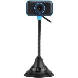 마이크가 장착된 웹캠 HD 480P Flexible USB 2.0 비디오 카메라 컴퓨터 PC 디지털 웹캠비디오 스트리밍 회의 게임 온라인 클래스 블랙 블루, Black + Blue, 1개
