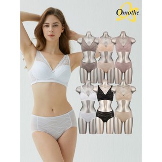 [Best 판매] 오모떼 노와이어 에센셜 베이직 브라팬티 12종 풀세트