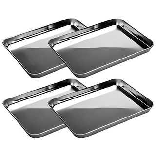 강화 스텐 밧드 쟁반 오븐 레스팅 사각 트레이, 강화밧드쟁반 4p, 1개