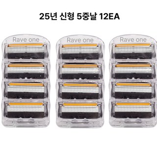 25년 신형 질레트 호환 5중 면도날 24입 고급형 정밀날 대용량 구성, 4EA, 3SET