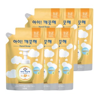 아이깨끗해 핸드워시 대용량 450ml 리필 순향 x 6개입, 1개