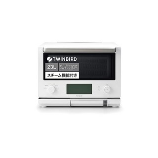 트윈 버드 츠바메 산조 스팀 오븐 레인지 23L 적외선 센서 온도 센서 찜 요리 저온 조리 가열 수증기【메이커 보증 1년】화이트 DR-F871W