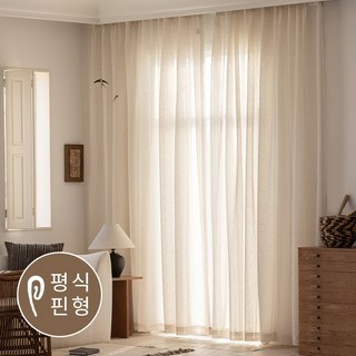 홈키안 고급 항균 린넨 쉬폰 커튼 빛은 통과 그림자는 차단 사계절 사용